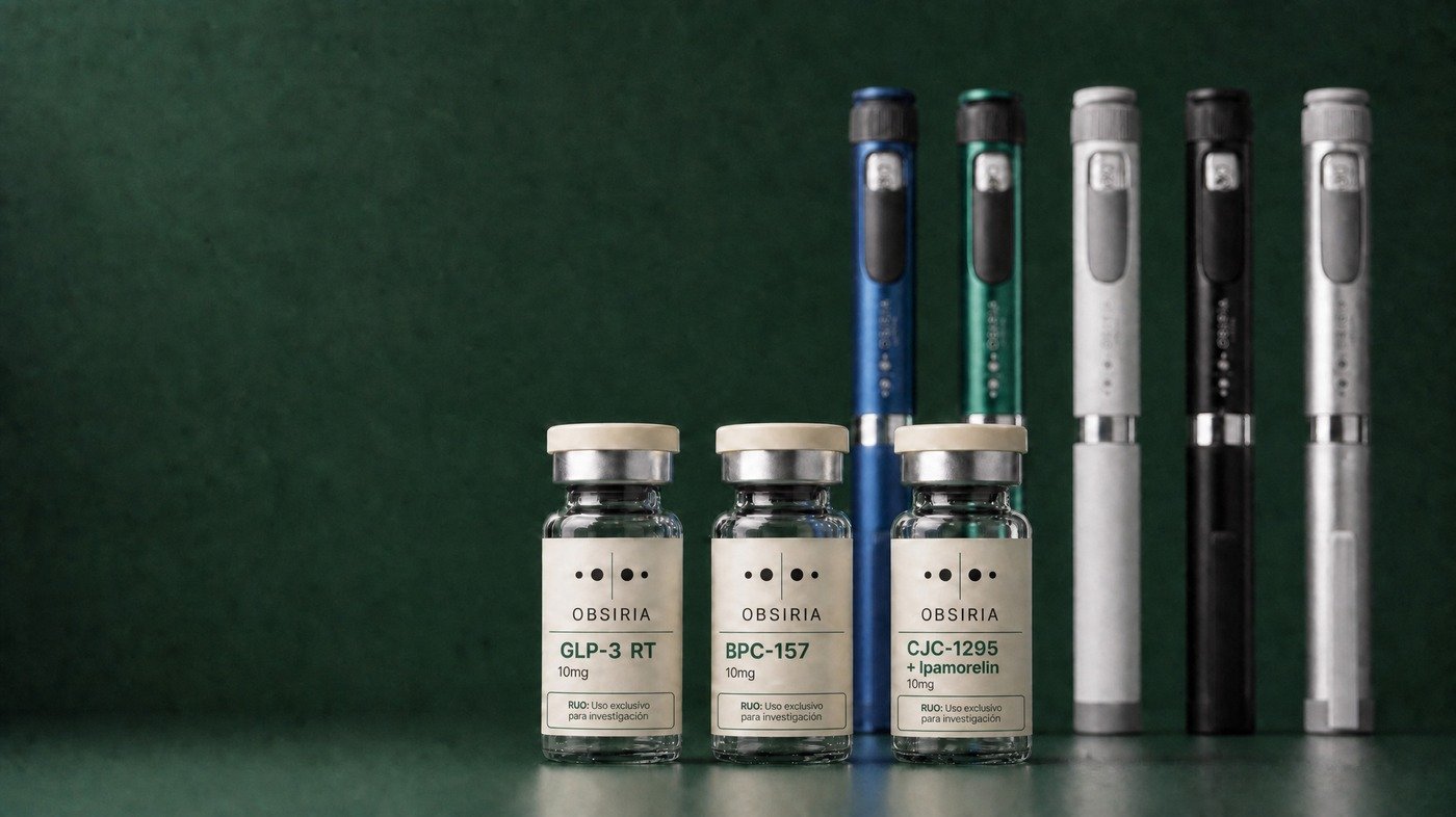 Obsiria research vial, studio photograph